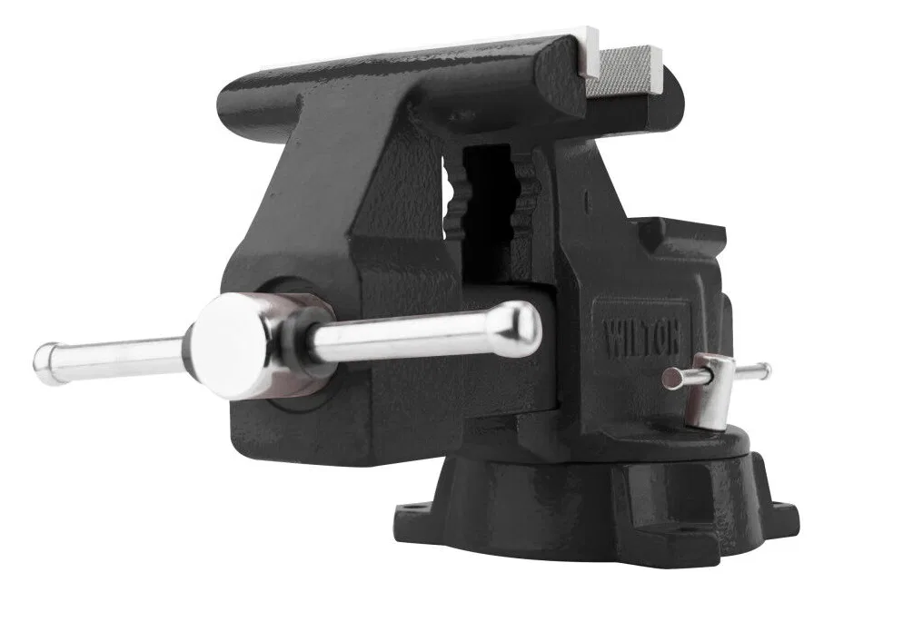 50006 – WILTON TOOLS Vise, Bolts To Work Bench 6 Inch Jaw Opening 6-1/2 Inch Jaw Width 180 Degree Swivel Base Without...